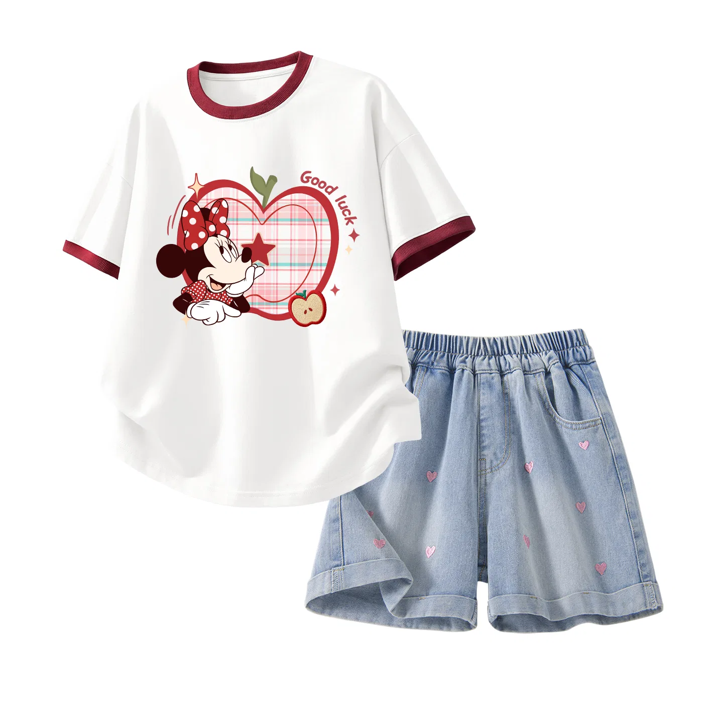 Спортивный костюм 2 предмета Disney Dapple Garnet Red+Solid Color Denim Blue
