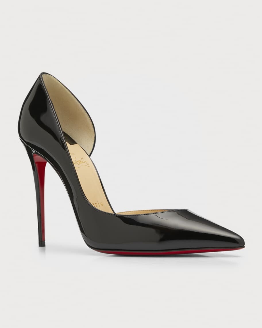 Патентованные туфли-лодочки Iriza с красной подошвой и открытой стороной Christian Louboutin — фото 3