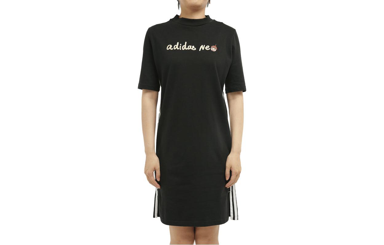 

Футболка с коротким рукавом женская черная Adidas Neo