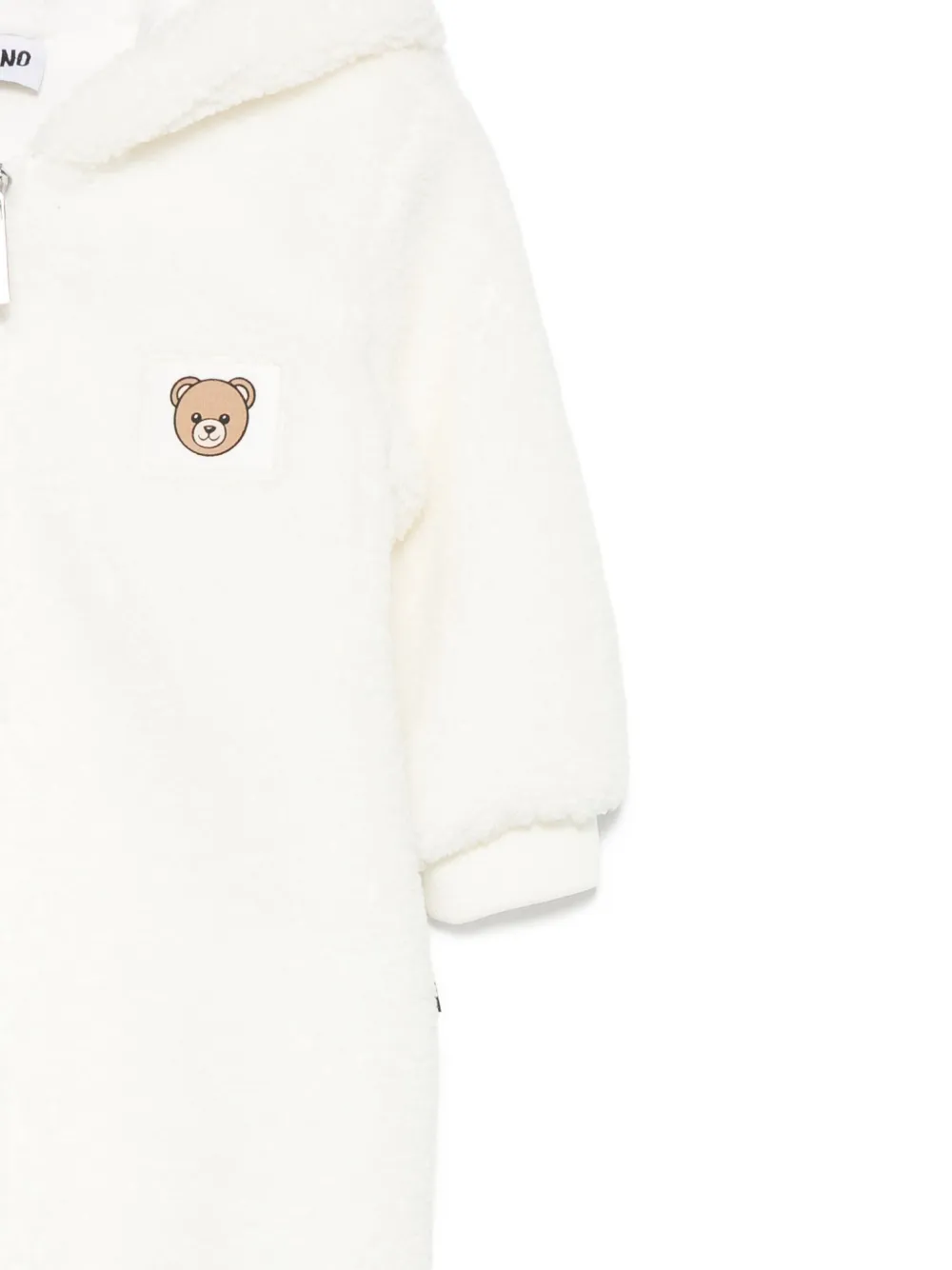 Комбинезон с капюшоном в виде плюшевого мишки Moschino Kids, белый — фото 3