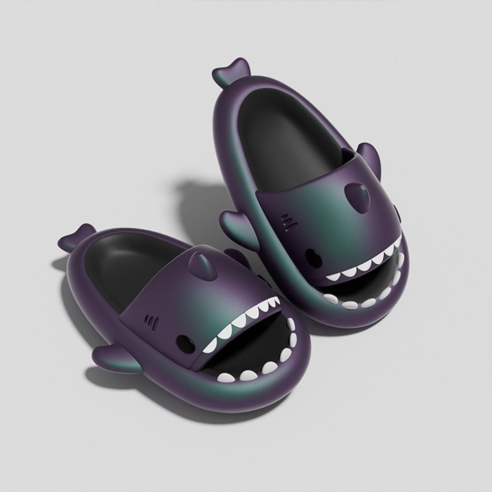 Шлепанцы Zureto Spotted Starlight Shark - противоскользящие, быстро сохнущие сандалии - унисекс, Metallic Silver — фото 2