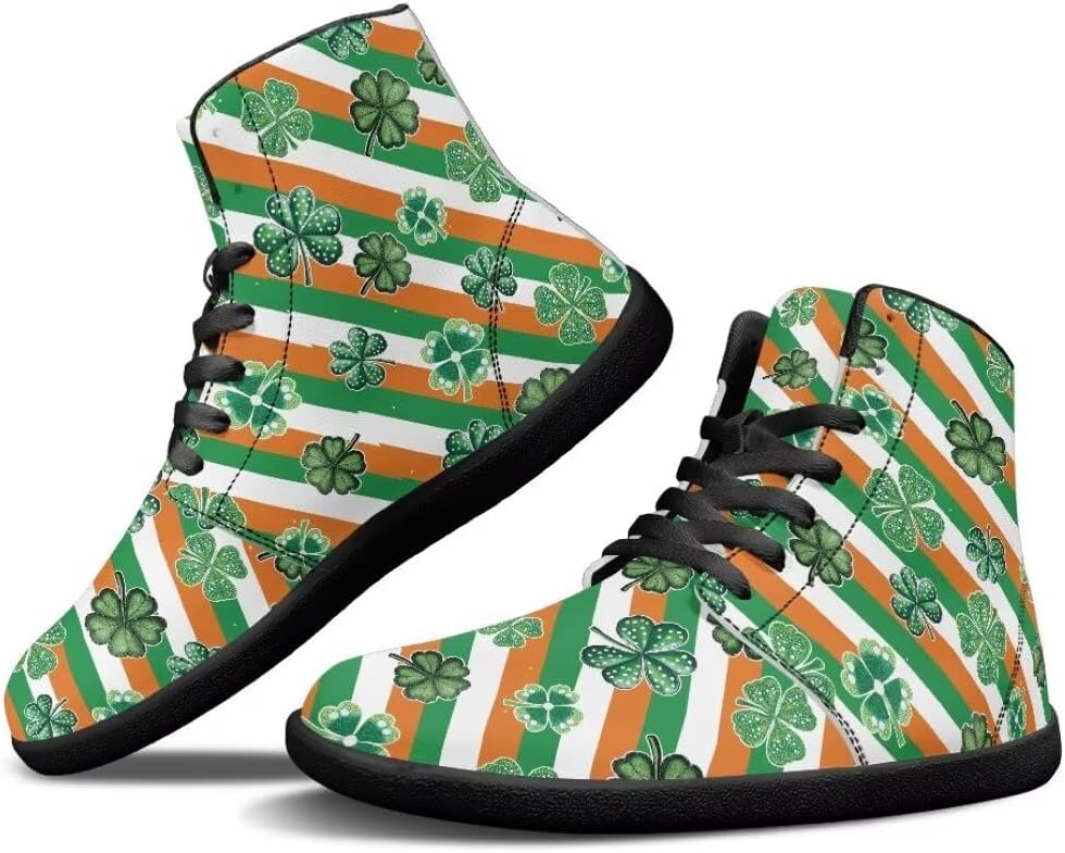 

Мужские кроссовки St. Patrick's Day с босоножками, легкие, с широкой носковой частью, противоскользящие, высокие, с подошвой Zero Drop Getelinseng, зеленый