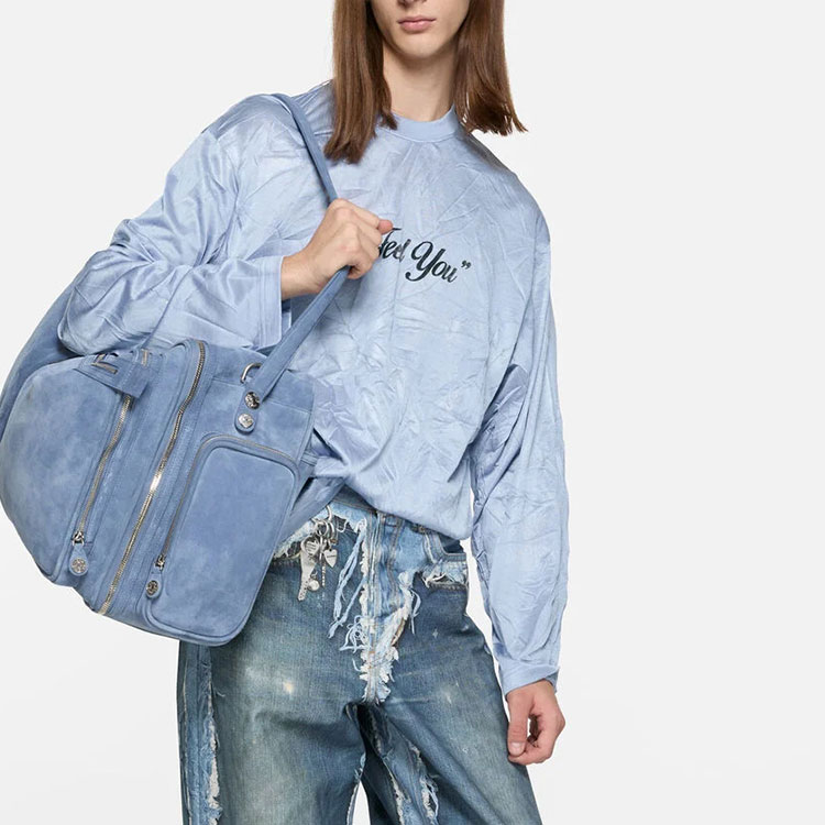 Футболка SS26 Unisex Acne Studios, светло-синий — фото 3