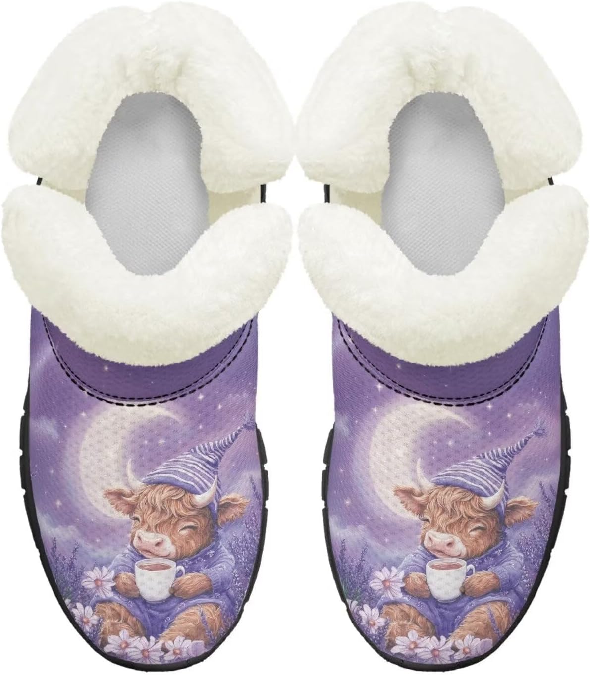 

Снежные ботинки для малышей, мальчиков и девочек, зимние теплые ботинки, низкие туфли, искусственный мех, для холодной погоды, на улице Chririnla, Coffee Highland Cow