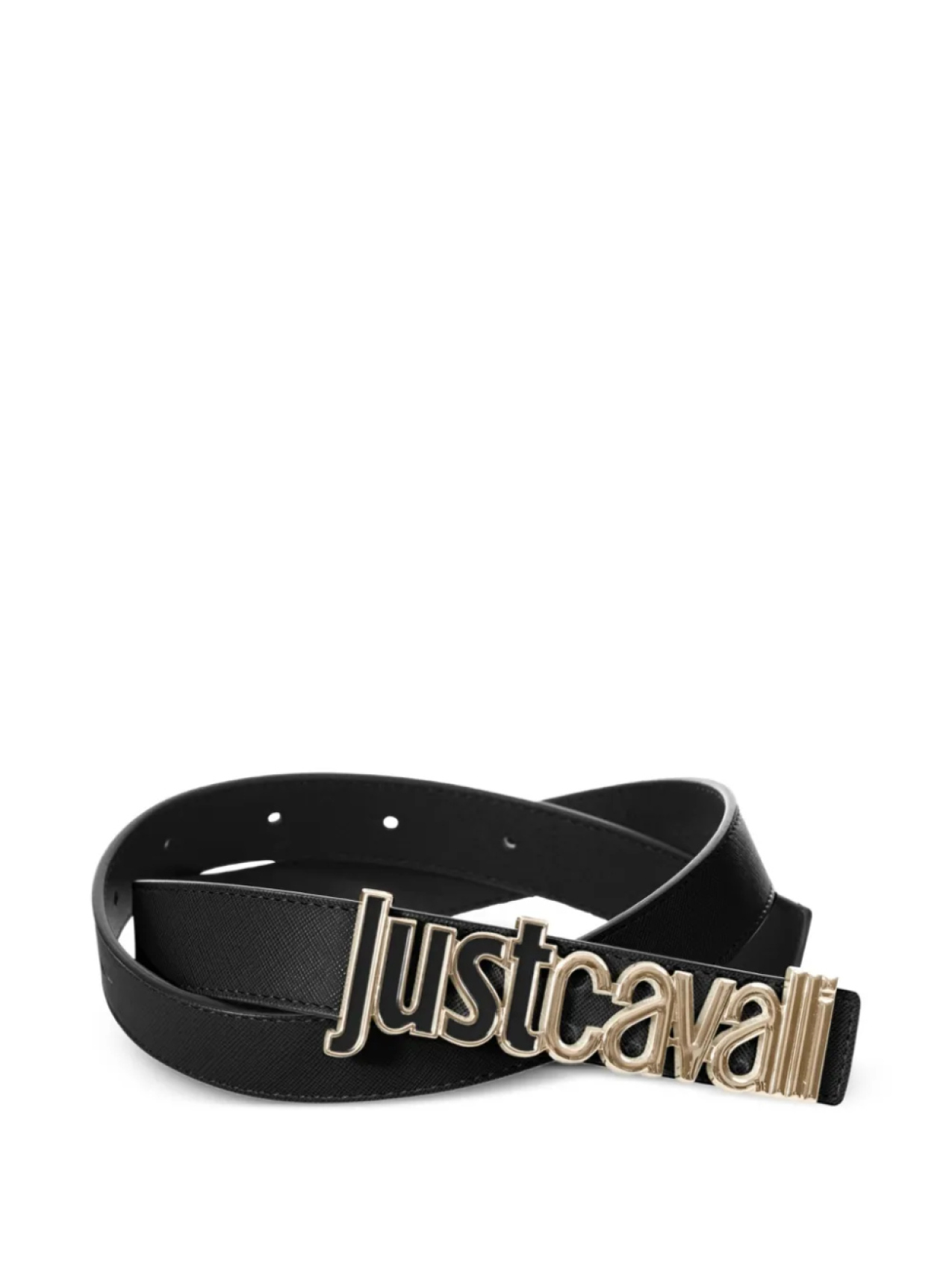

Ремень с пряжкой-логотипом Just Cavalli, черный