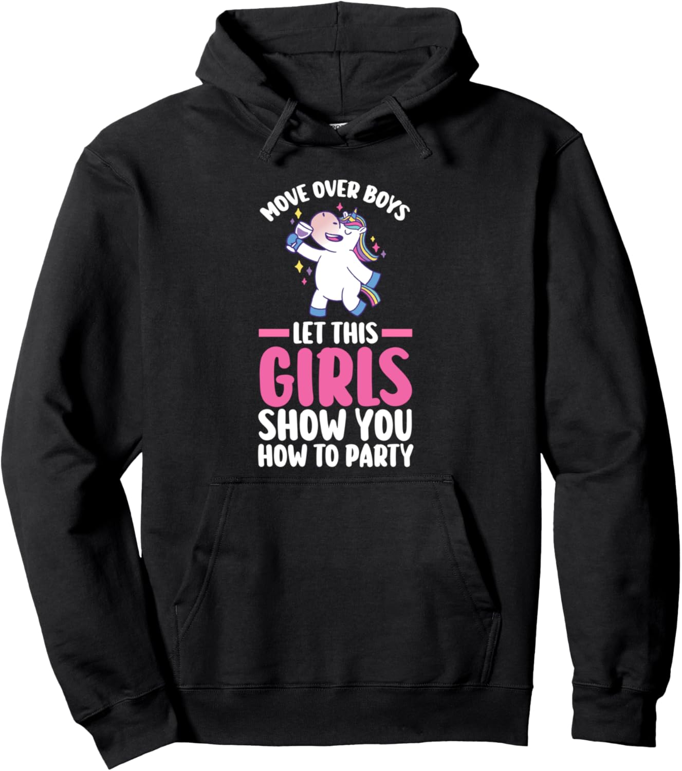 

Девичник Moveover Мальчики Девочки Худи Girls Trip & Party Drinking Gift, черный