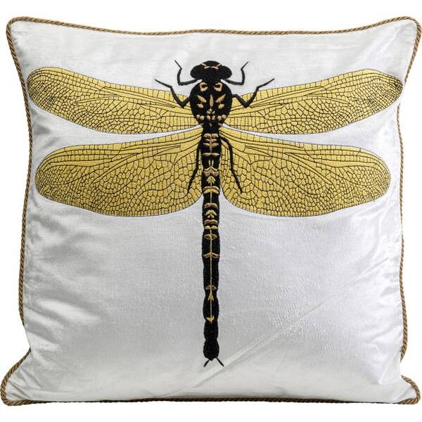 

Декоративная подушка Kare Design Glitter Dragonfly, 40x40x6 см, белый