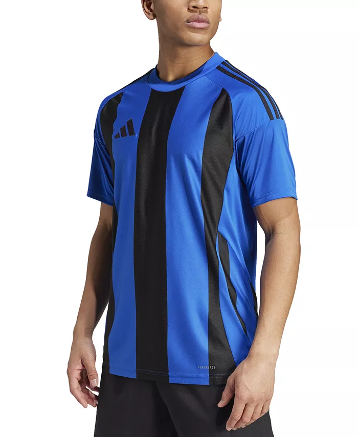 

Мужская футболка с полосками и логотипом Jersey adidas, синий