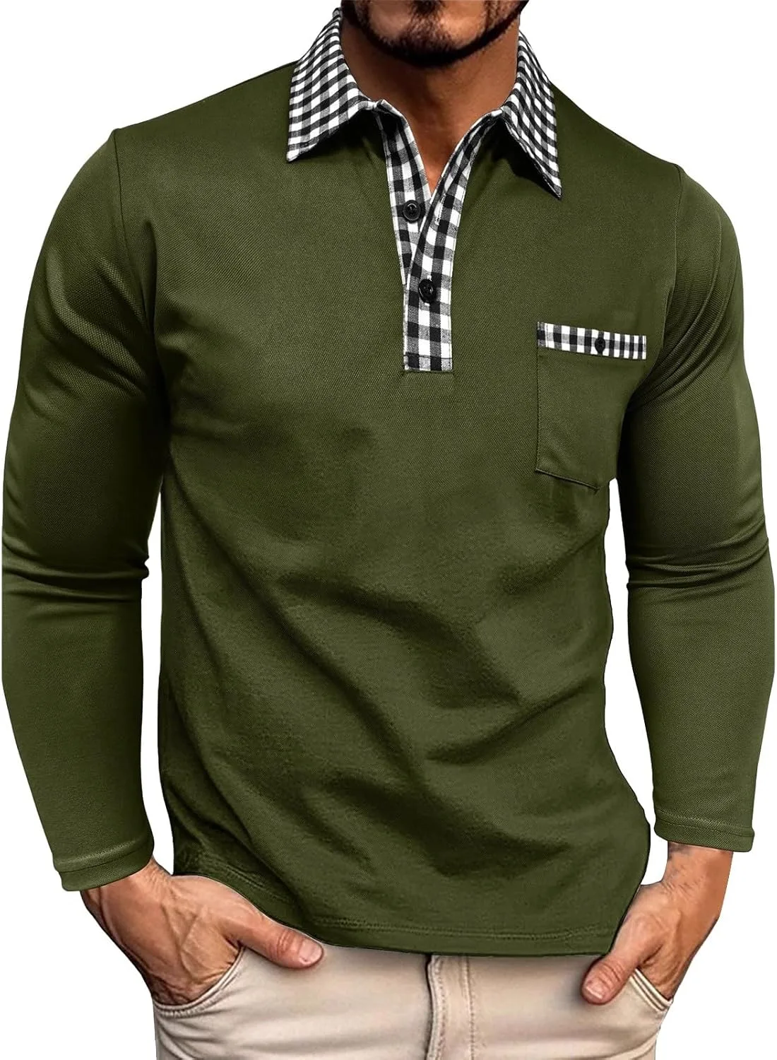 

Мужская поло Slim Fit с длинным рукавом CRNTCEM