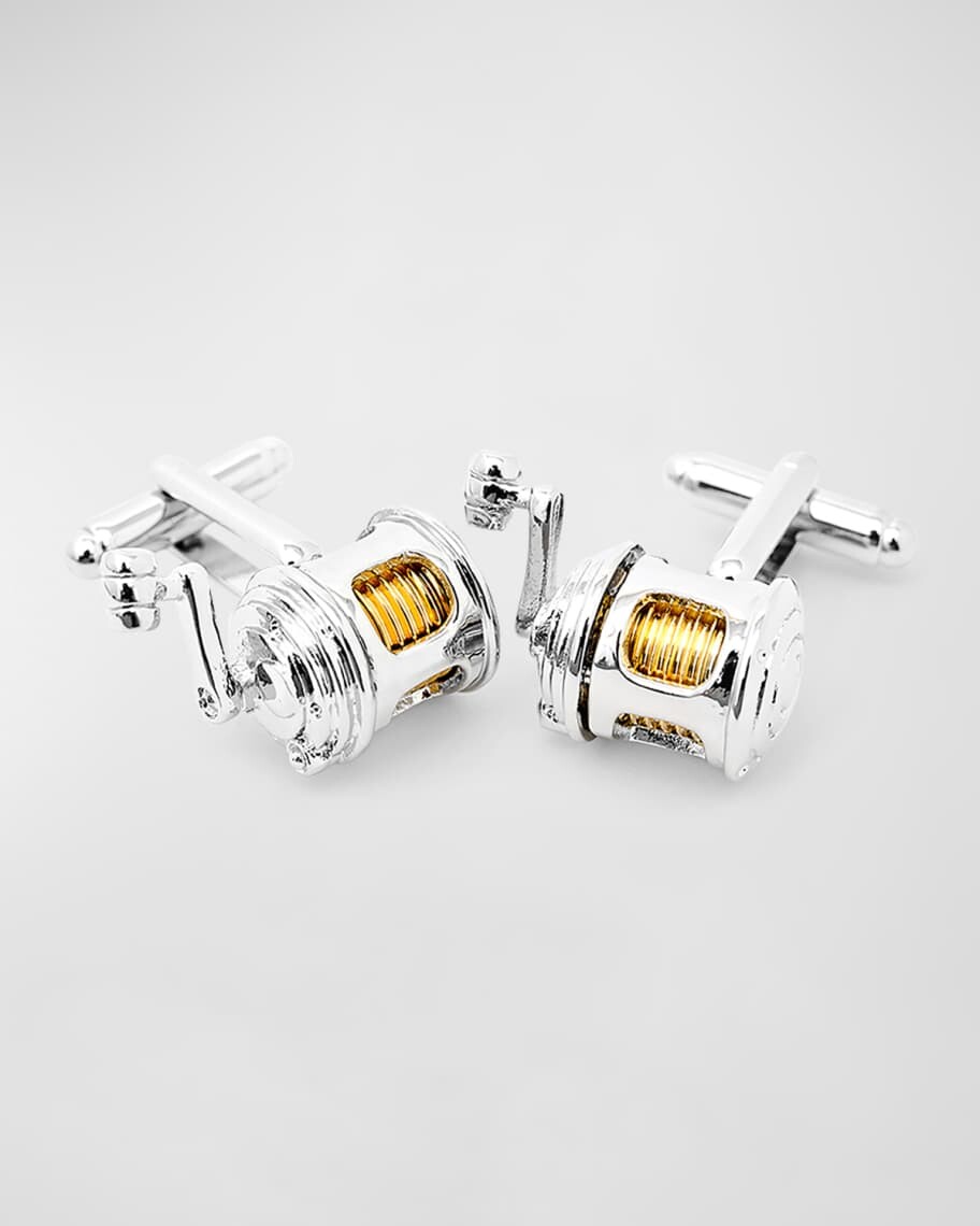 

Мужские двухцветные запонки с рыболовными катушками Cufflinks Inc.