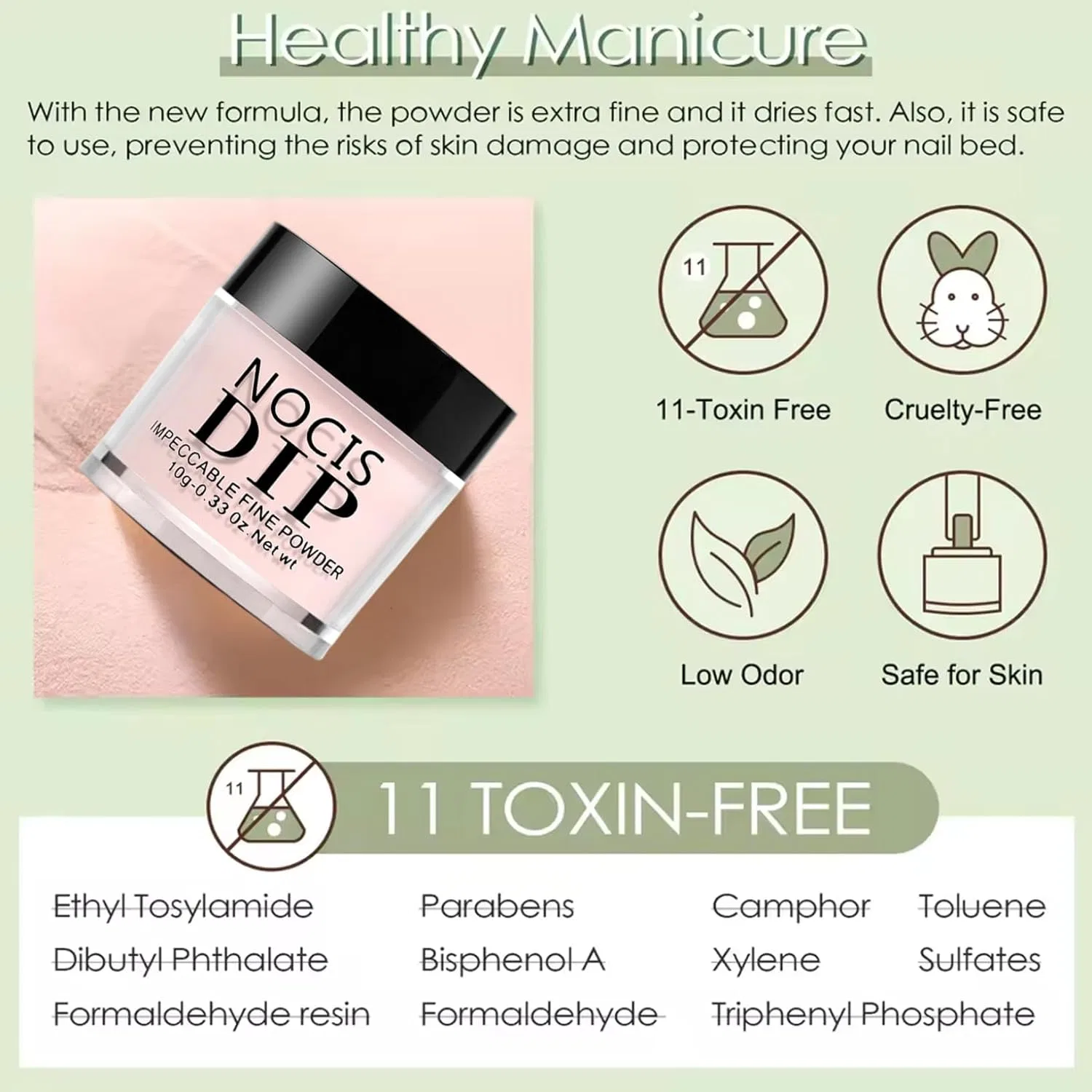 Набор пудры для ногтей Dipping Powder, 6 полупрозрачных оттенков Odoukey — фото 3