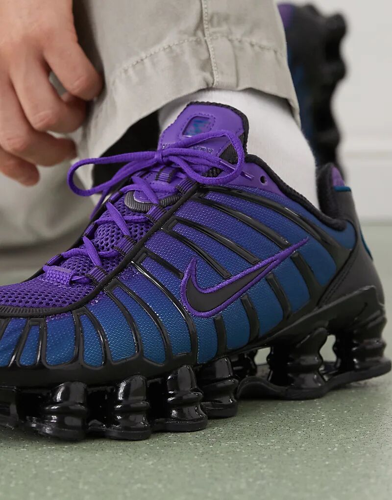 Кроссовки Nike Shox TL фиолетового цвета — фото 3