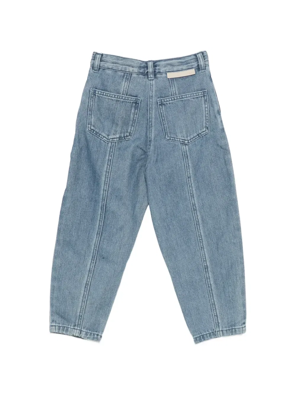Джинсы с сердечками-нашивками и швами Stella McCartney Kids, синий — фото 2