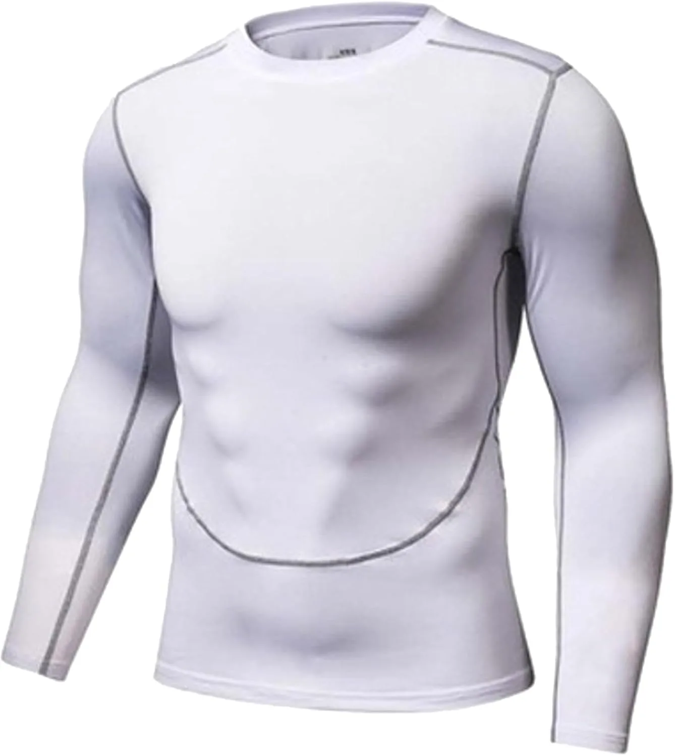 

Мужская футболка с длинным рукавом и круглым вырезом, дышащая и эластичная, для спорта и тренировок