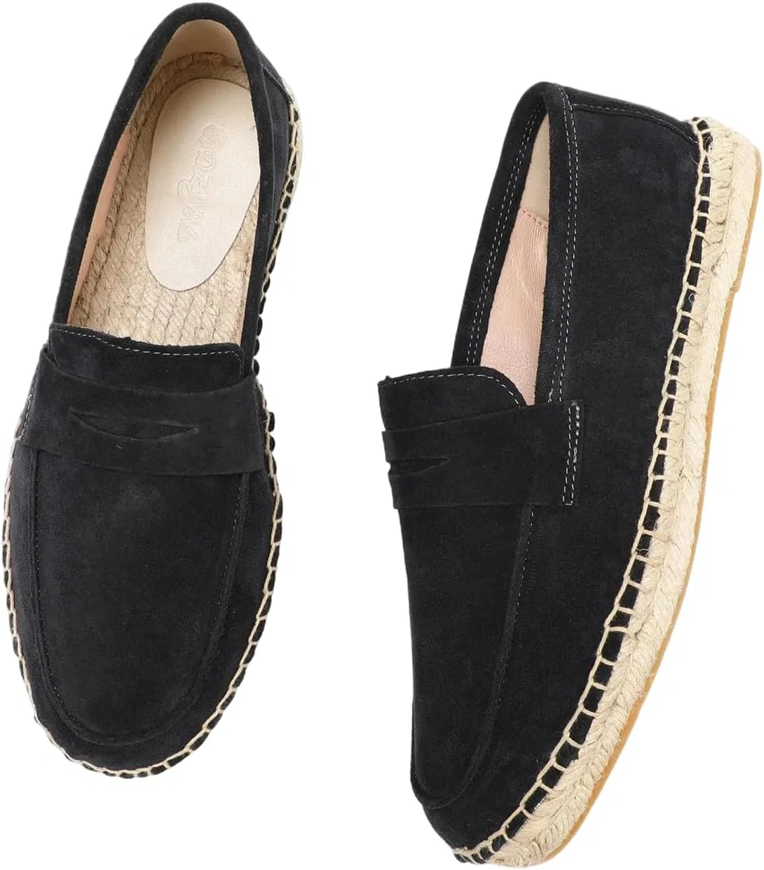 Лоферы из замши Adhdyuud Penny Loafers, Navy Blue