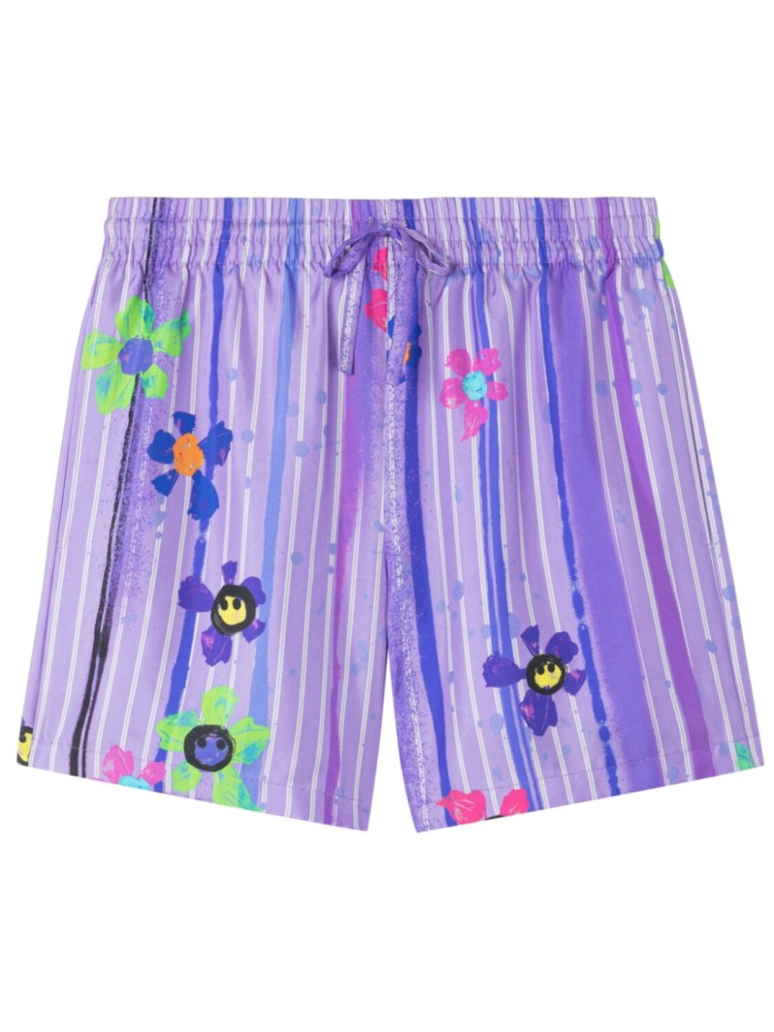 

AZ FACTORY шорты в полоску с цветочным принтом, фиолетовый