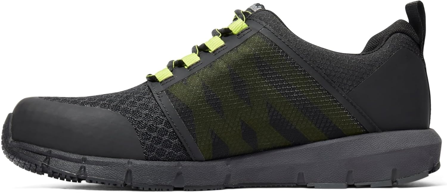Timberland PRO мужские защитные туфли Powertrain Alloy Toe, Black/Hi-Viz — фото 4