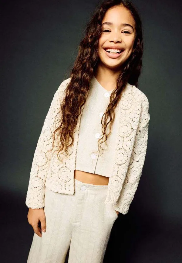 Детский кардиган Mango Kids, Sand