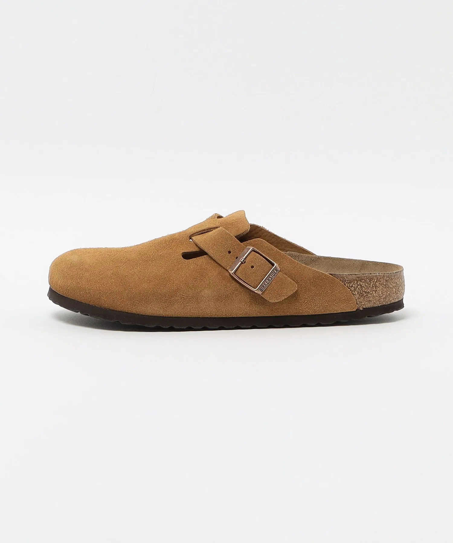 Мужские замшевые сандалии Birkenstock Boston коричневые