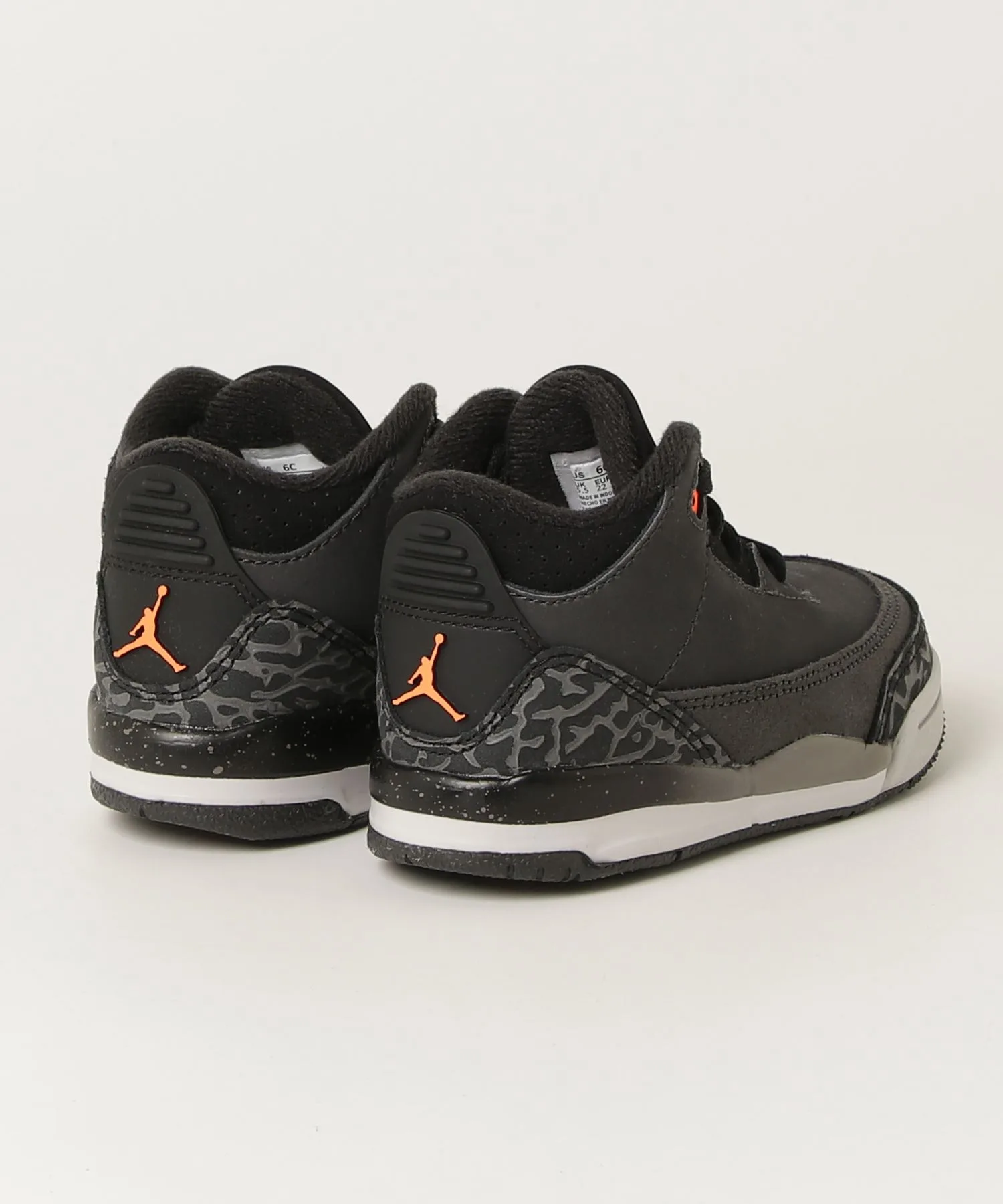 Детские кроссовки с амортизацией AIR JORDAN 3 RETRO TD JORDAN BRAND черные — фото 2