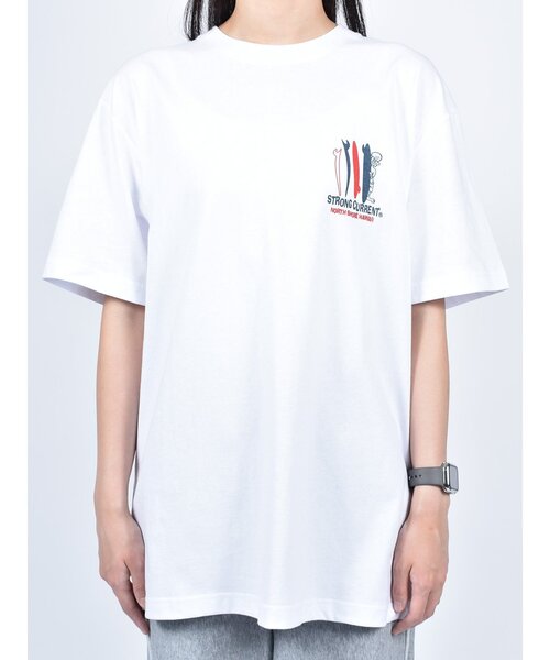 

Футболка с коротким рукавом, принт на спине STRONG CURRENT, белый