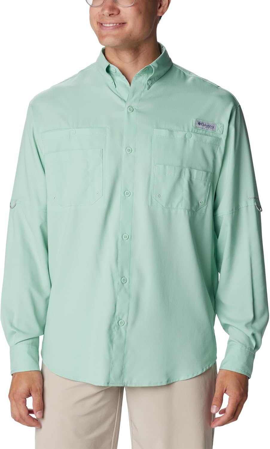 

Рубашка Columbia Mens PFG Tamiami II с длинным рукавом, New Mint