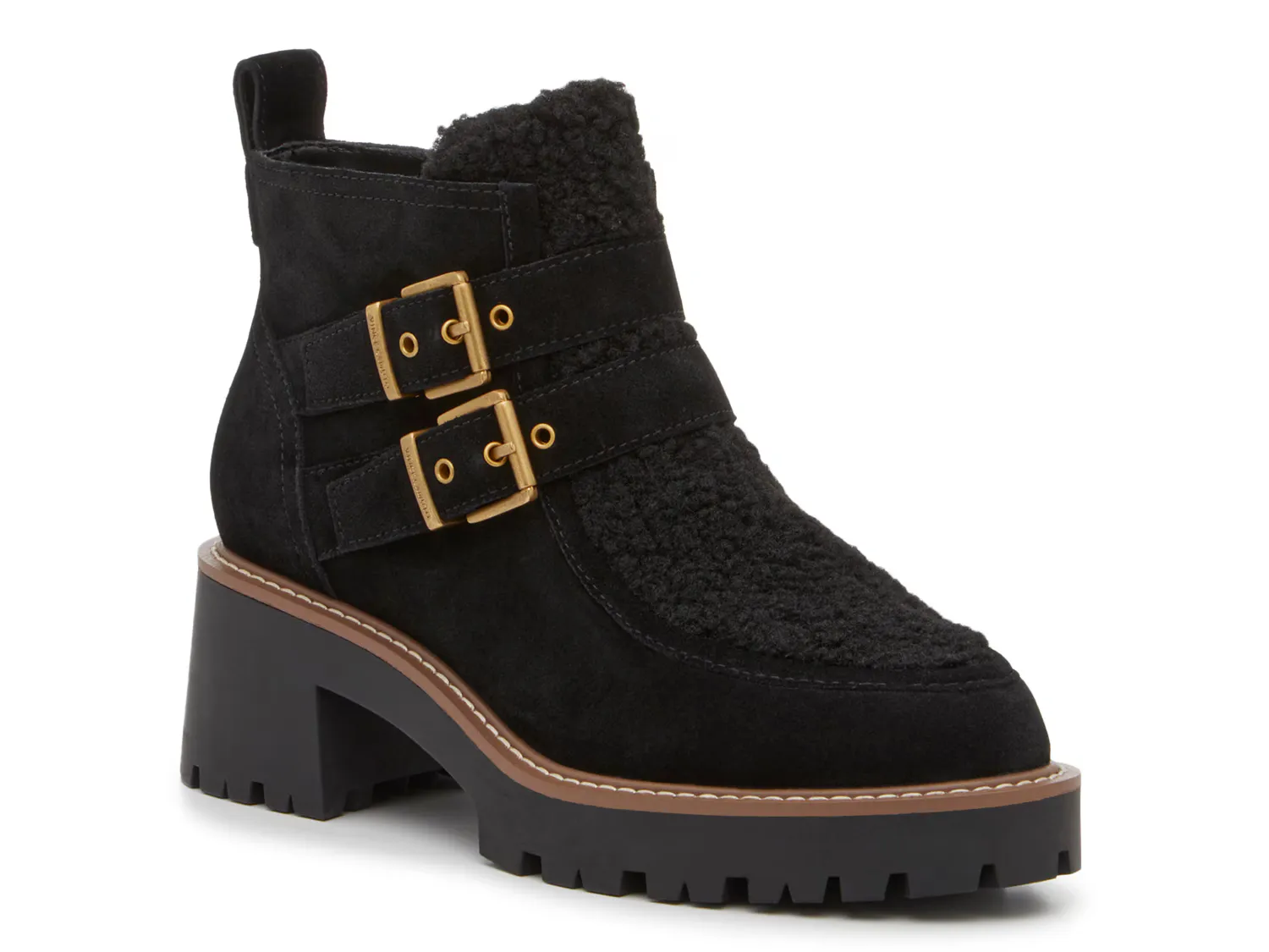 

Ботильоны Destonny Cozy Buckle Bootie Vince Camuto, черный