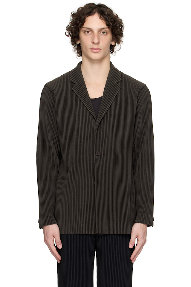 

Жакет с плиссировкой Tailored Pleats 2 Homme Plissé Issey Miyake, коричневый