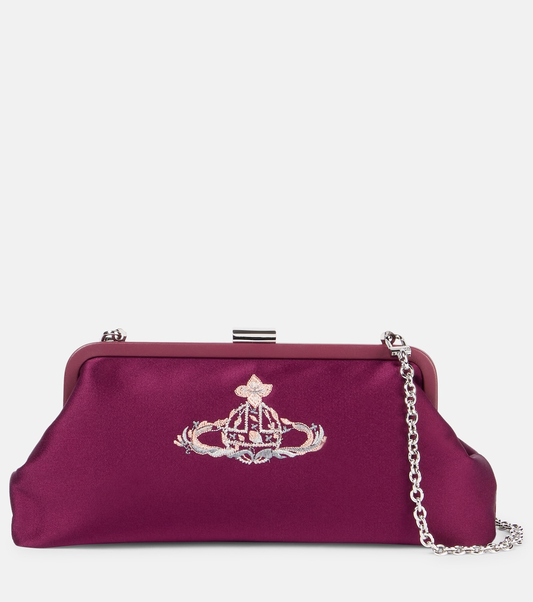 

Вышитый атласный клатч Dorothy Vivienne Westwood, Plum