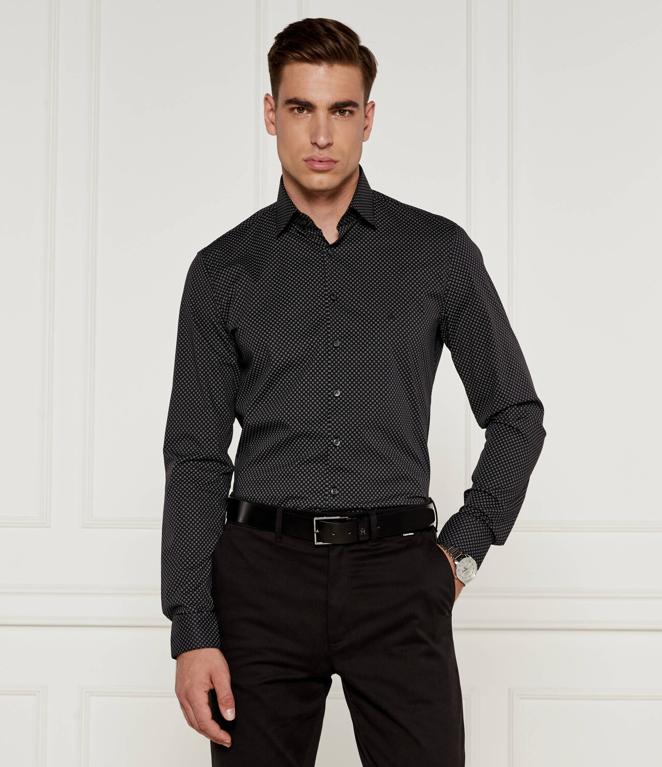 

Рубашка Calvin Klein Slim Fit, черный