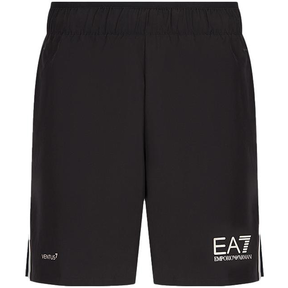 

Шорты для бега с эластичным поясом и принтом логотипа EMPORIO ARMANI, черный