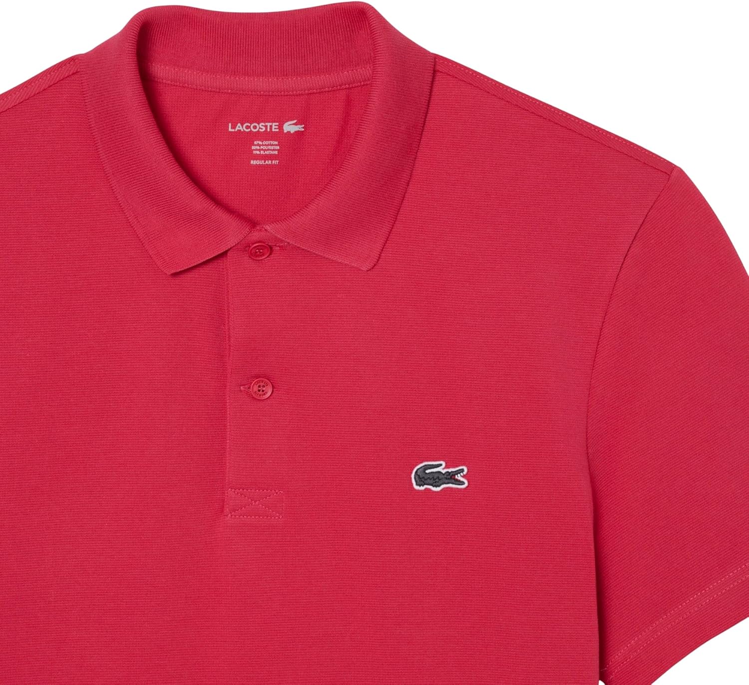 Lacoste мужская поло Regular Fit из хлопковой смеси, Bigarreau Cherry — фото 2