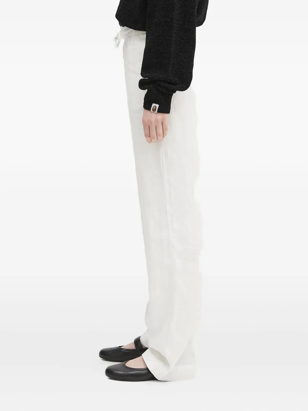 

Льняные брюки на завязках SAMSOE SAMSOE, белый