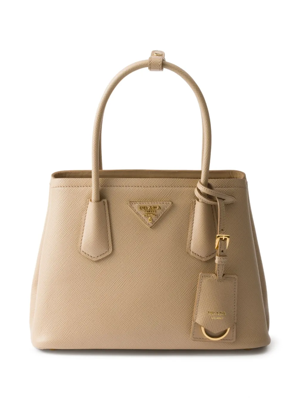 

Маленькая сумка-тоут Prada Double Saffiano, нейтральный