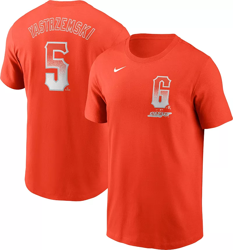 

Мужская оранжевая футболка Nike San Francisco Giants Mike Yastrzemski #5