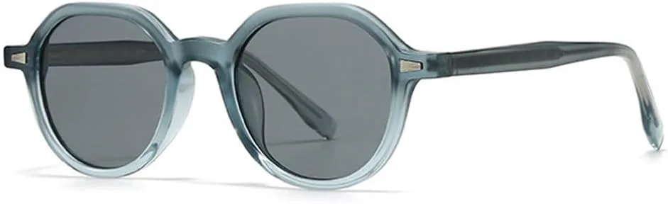 

Мужские солнцезащитные очки в стиле ретро, ​​круглые, роскошные, в стиле панк, с заклепками, женские, сине-серые, солнцезащитные очки UV400 HVTVTLA, Blue Grey