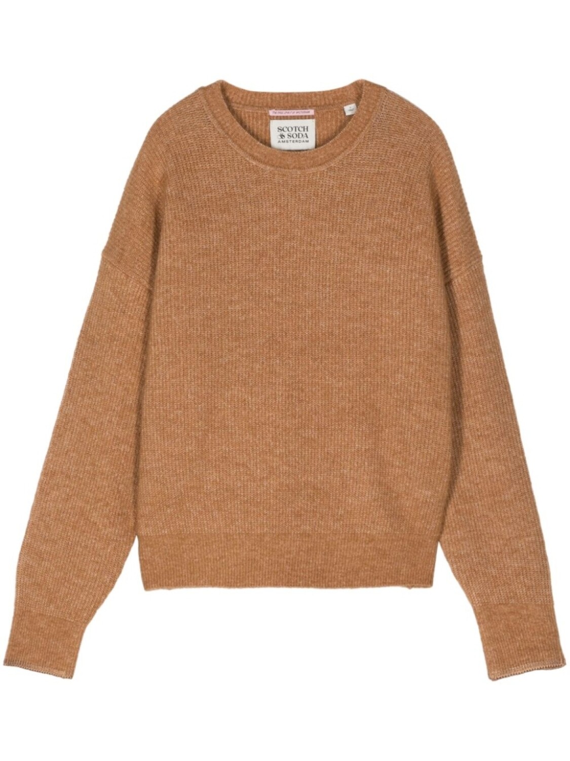 

Свитер с круглым вырезом Scotch & Soda, коричневый