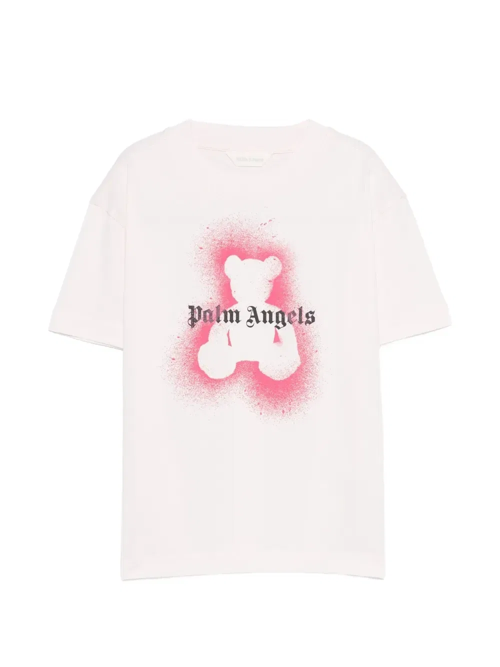 Футболка с принтом в виде медведя и логотипом Palm Angels Kids, розовый