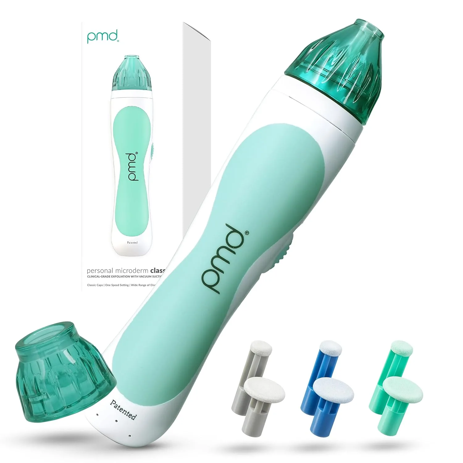 PMD Beauty Personal Microderm Classic - Набор для домашнего использования, инструмент для отшелушивания кожи лица, микродермабразия для ухода за кожей лица и тела. Pmd Personal Microderm, Teal