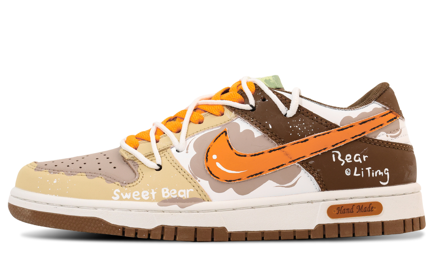 

Кроссовки для скейтбординга Dunk Little Bear Bee из искусственной кожи, износостойкие, дышащие, низкие, унисекс Nike, коричневый shades мультиколор