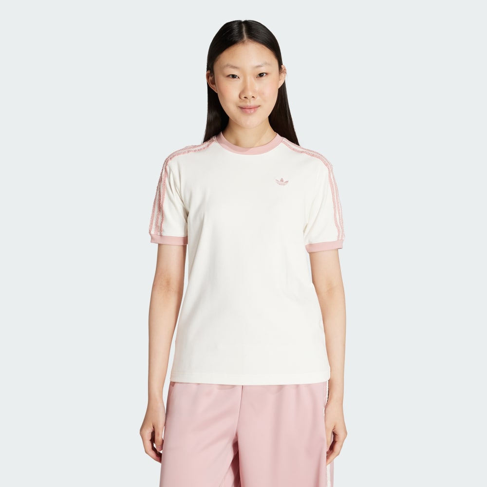 

Футболка Adidas Originals Ruffle 3-Stripes Tee, цвет Off White