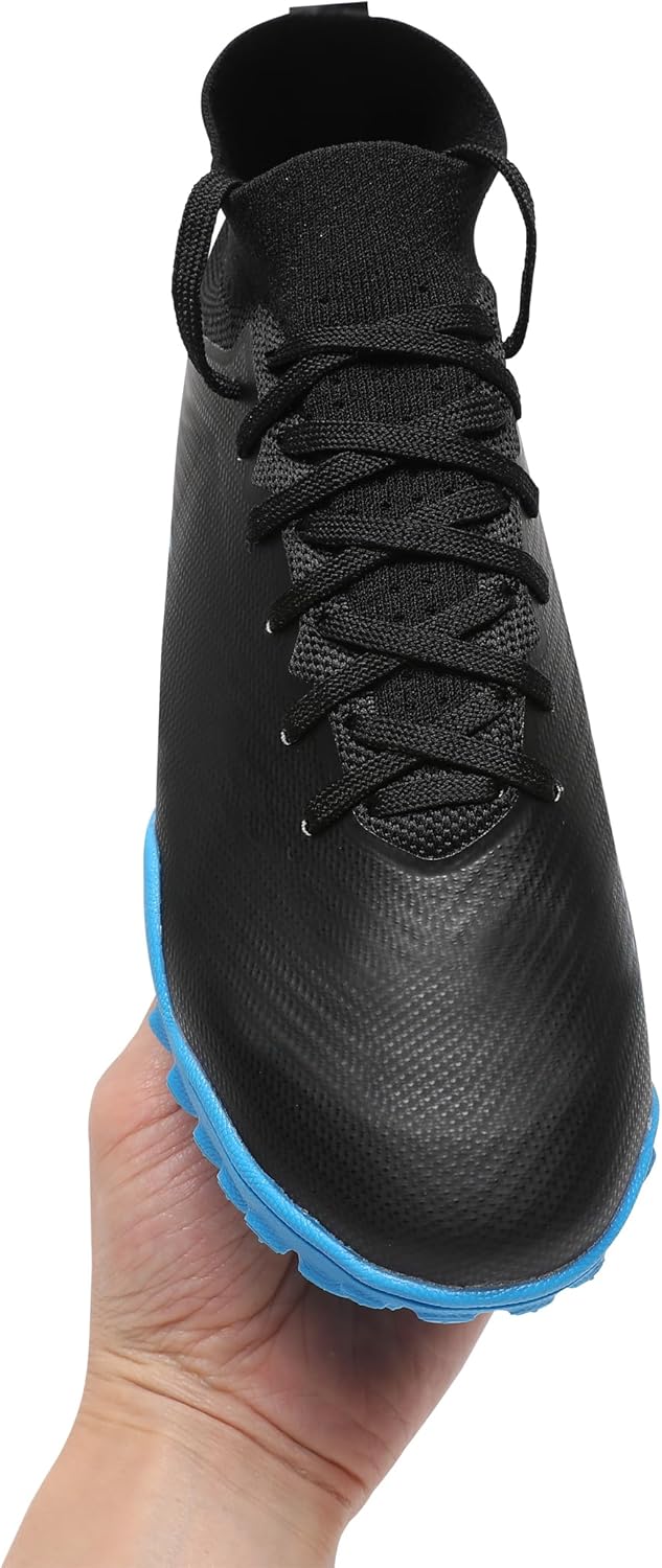 

Детские футбольные кроссовки для мальчиков, бутсы для игры в зале и на искусственном газоне, клубные TF, высокие спортивные футбольные бутсы для тренировок и игр Generic, черный