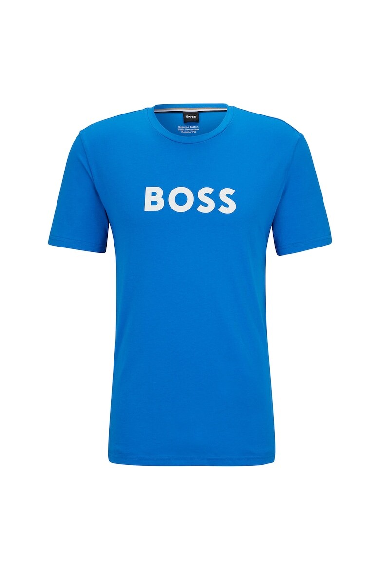 

Футболка с овальным вырезом и логотипом Boss, белый