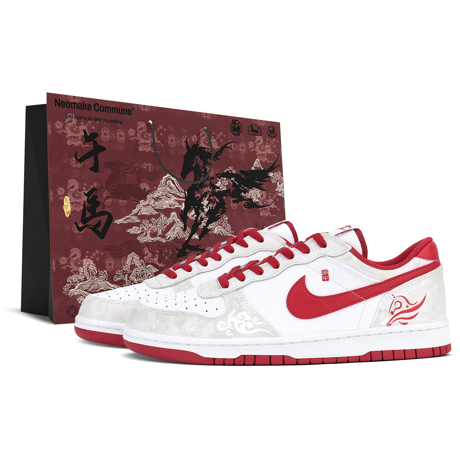 

Nike Кроссовки для скейтбординга мужские Big Abrasion Resistant Slip Resistant Low top красные