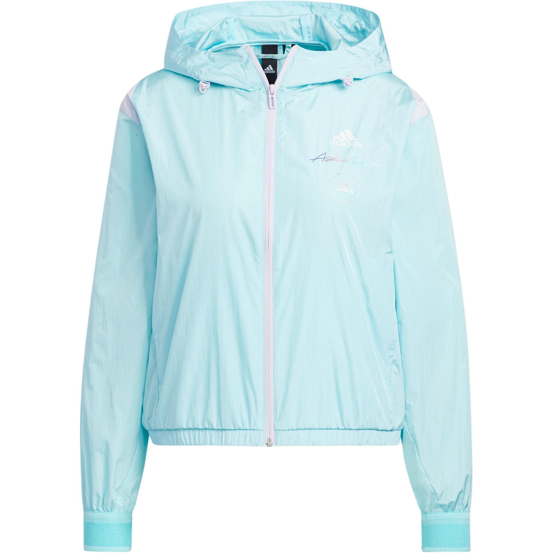 Женская ветровка UST WINDBREAKER Adidas цвета морской волны и белого — фото 2