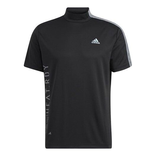 

Футболка Men's adidas Colorblock Golf Sports Half Turtleneck Short Sleeve Black T-Shirt, черный