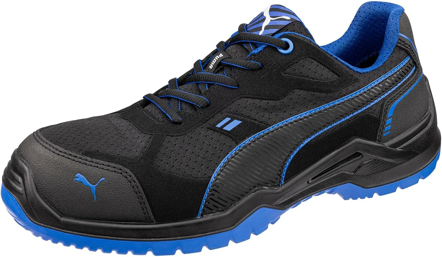 Защитная обувь PUMA Fuse Low S1PS ESD, унисекс, с нескользящей подошвой, черный/синий