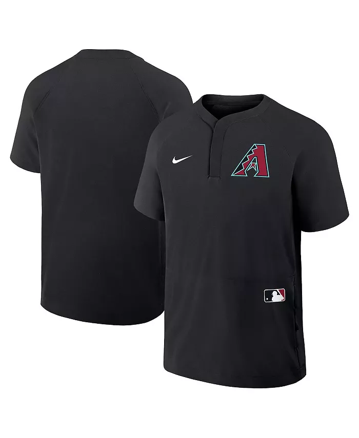 

Мужская черная толстовка с коротким рукавом реглан Arizona Diamondbacks Authentic Collection Nike