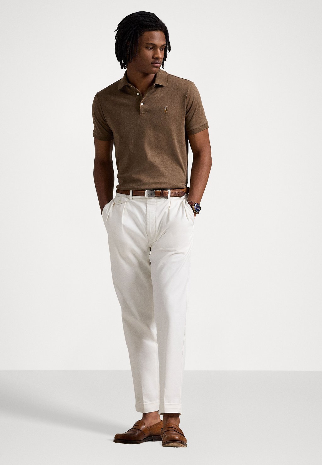 

Рубашка поло SHORT SLEEVE Polo Ralph Lauren, темно-коричневый