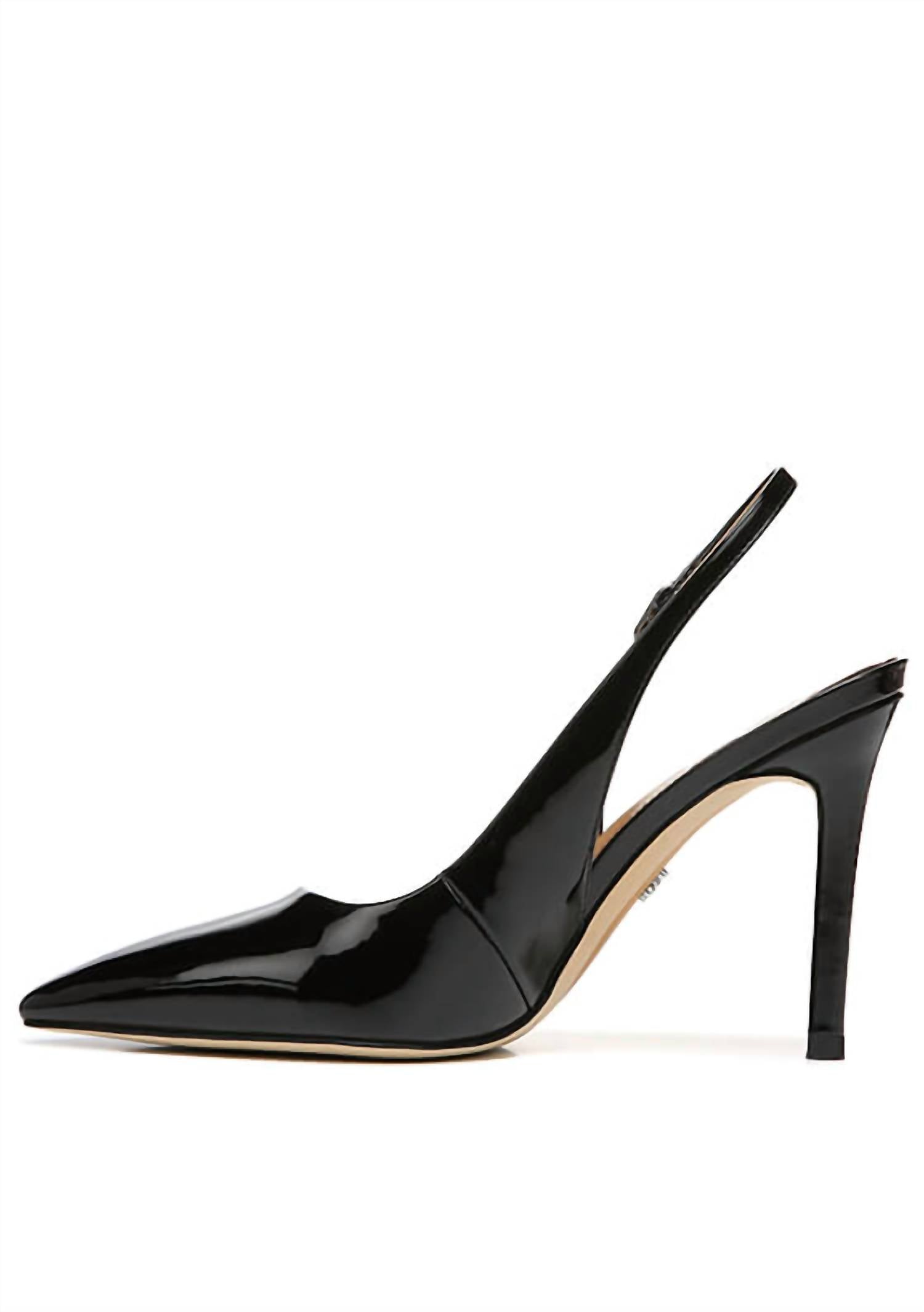 Женские туфли-лодочки Hazel Slingback из черной лакированной кожи Sam Edelman — фото 2